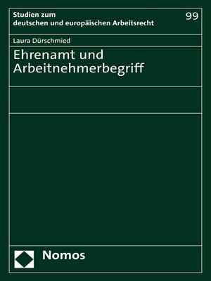 cover image of Ehrenamt und Arbeitnehmerbegriff